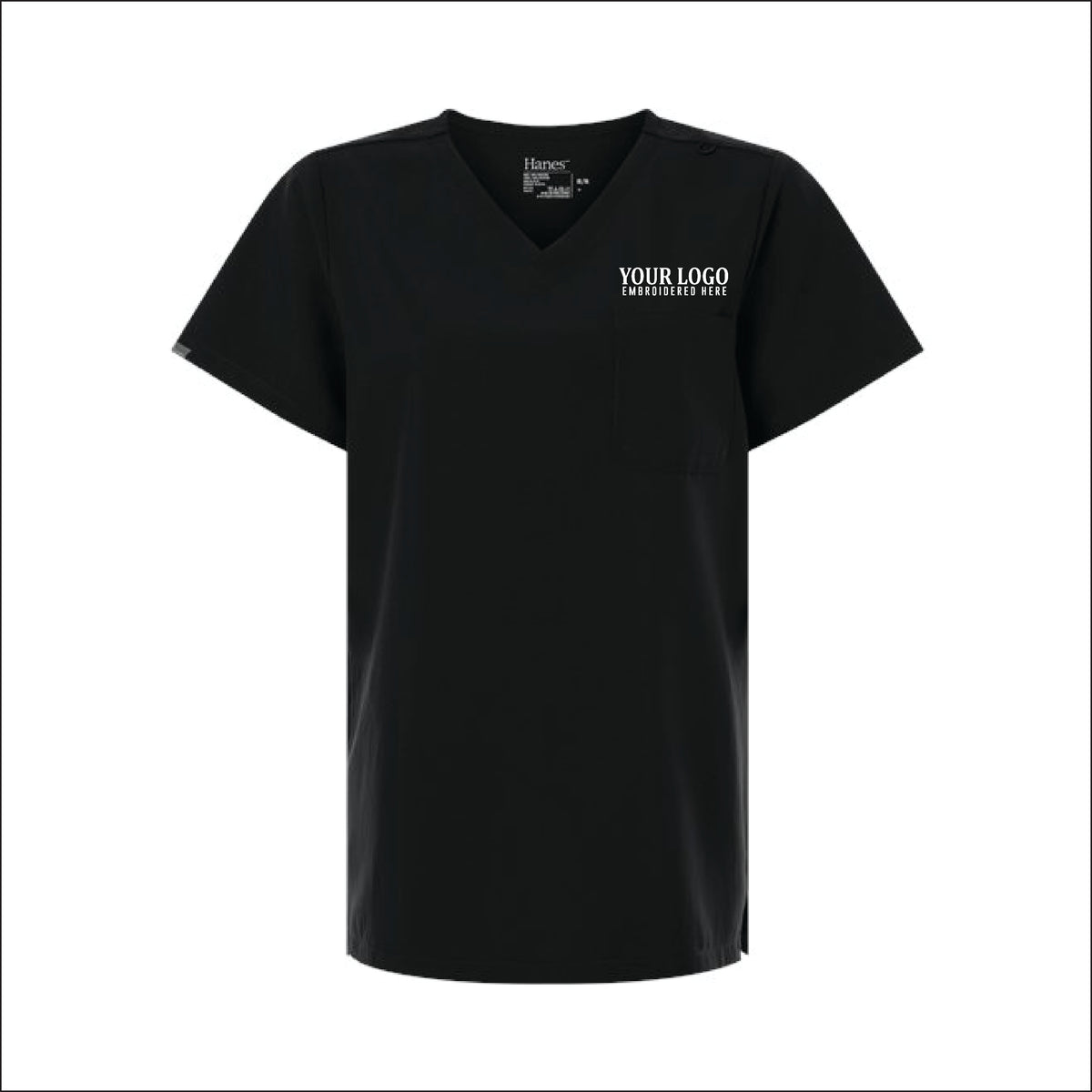 UVC | Hanes Women's V-Neck 1 Pocket Scrub Top (HSB000)