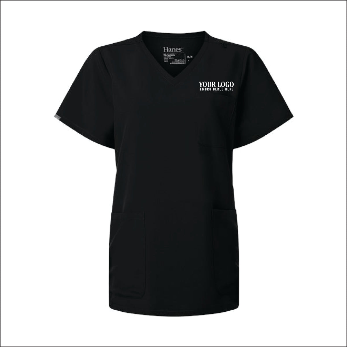 UVC | Hanes Women's V-Neck 3 Pocket Scrub Top (HSB002)