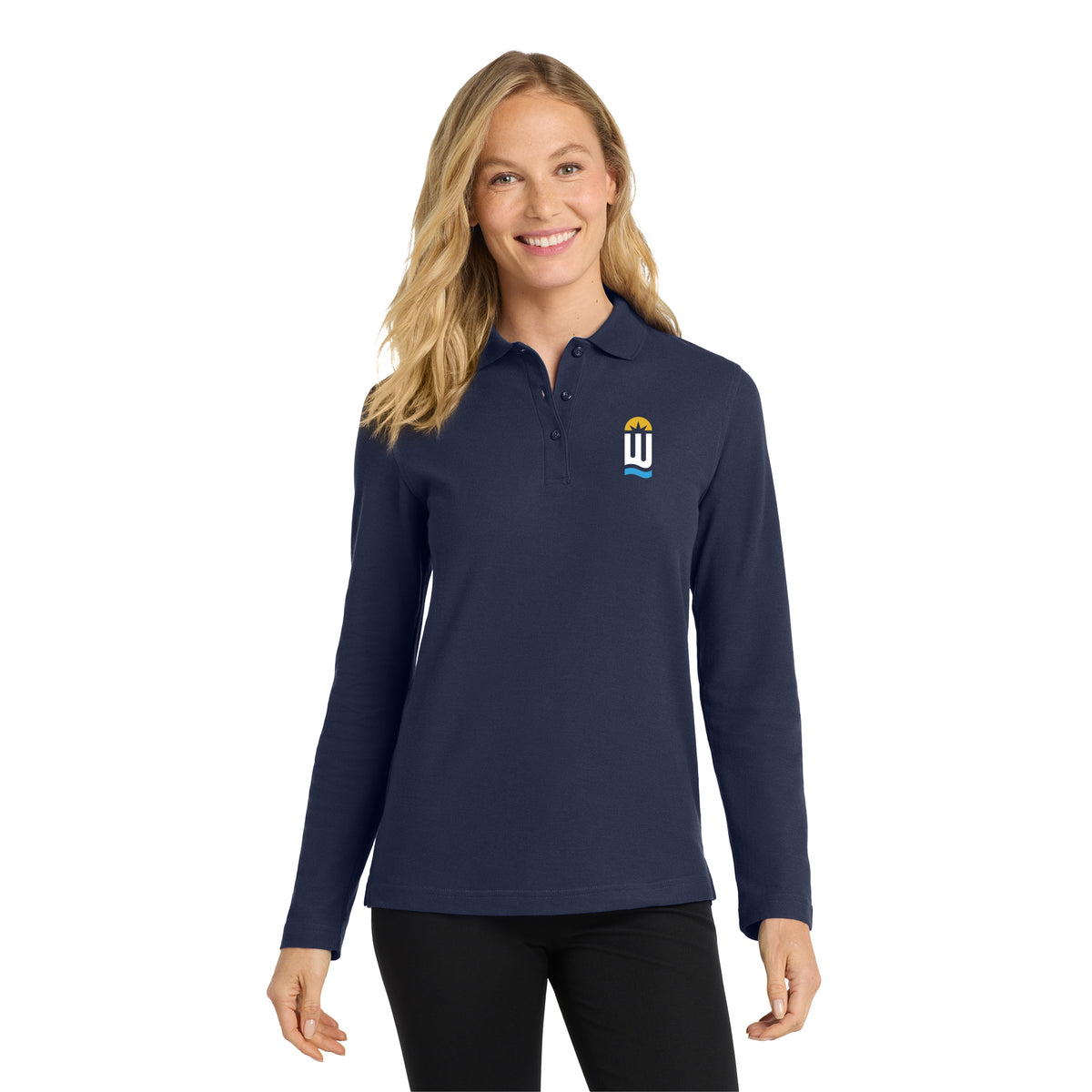 City of Wichita |  Women's Silk Touch Long Sleeve Polo