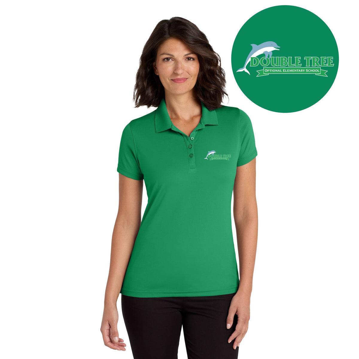 Double Tree | Women's Logo Polo